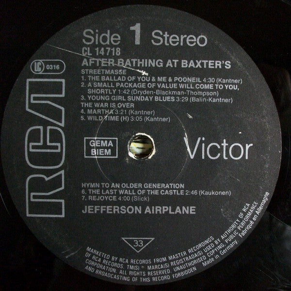 Jefferson Airplane : After Bathing At Baxter's (LP, Album, RE)