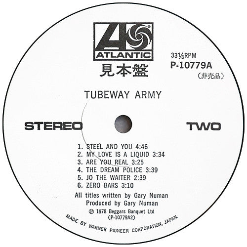 Tubeway Army : Tubeway Army (LP, Album, Promo)