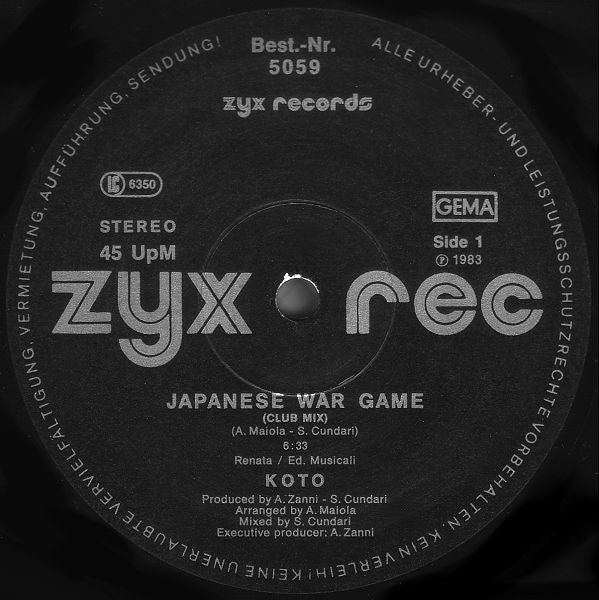 Koto : Japanese War Game (12", Maxi)