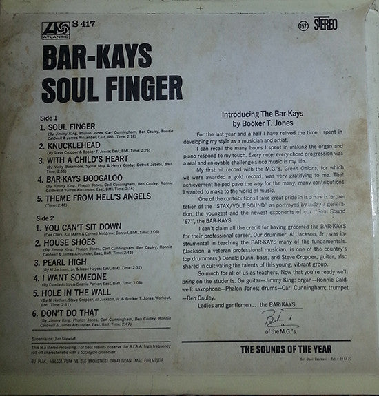 Bar-Kays : Soul Finger (LP, Album)
