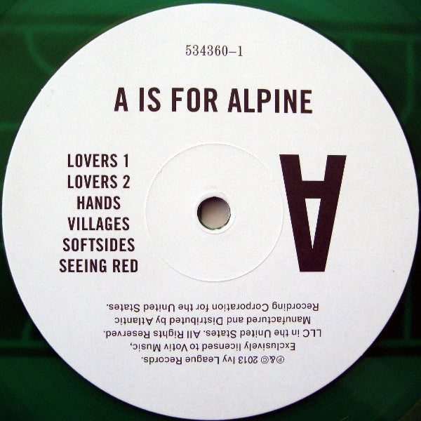 Alpine (6) : A Is For Alpine (LP, Album, Ltd, Gre)