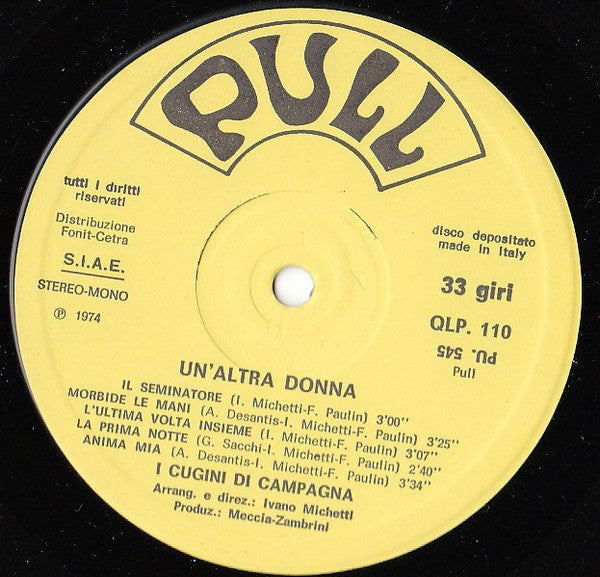 I Cugini Di Campagna : Un'Altra Donna (LP, Album, Gat)