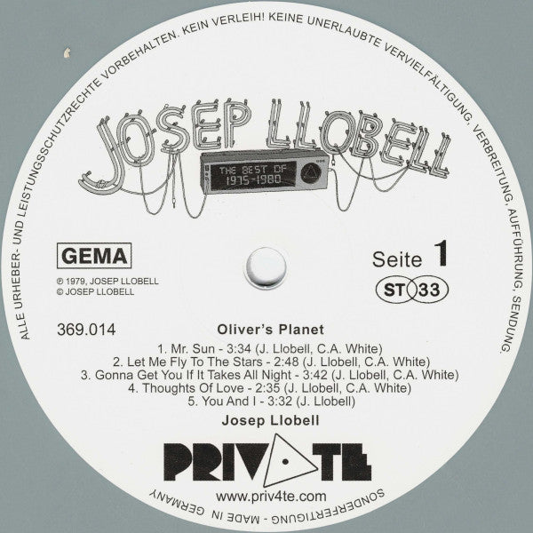 Josep Llobell Oliver, Oliver's Planet, Enterprise (6) : The Best Of 1975 - 1980 (LP, Gre + LP, Red + Comp, Ltd, S/Edition)