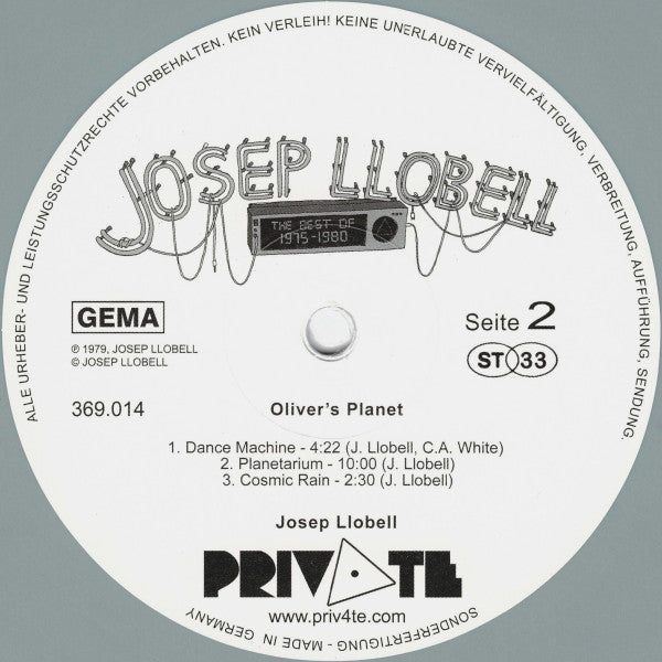 Josep Llobell Oliver, Oliver's Planet, Enterprise (6) : The Best Of 1975 - 1980 (LP, Gre + LP, Red + Comp, Ltd, S/Edition)
