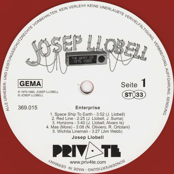 Josep Llobell Oliver, Oliver's Planet, Enterprise (6) : The Best Of 1975 - 1980 (LP, Gre + LP, Red + Comp, Ltd, S/Edition)