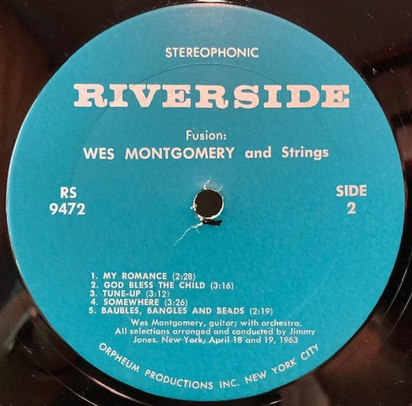 Wes Montgomery : Fusion! Wes Montgomery With Strings (LP, Album, RE)