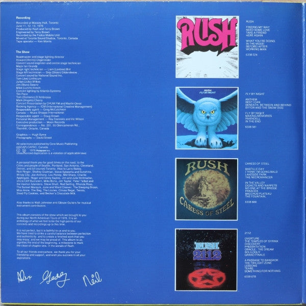 Rush : All The World's A Stage (2xLP, Album, RE, Gat)