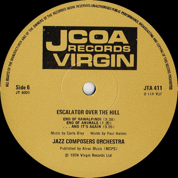 Carla Bley, Paul Haines : Escalator Over The Hill (3xLP, Album, RE, Gat)