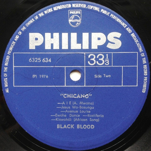 Black Blood (2) : Chicano (LP, Album)