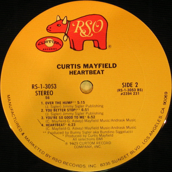 Curtis Mayfield : Heartbeat (LP, Album, 56 )