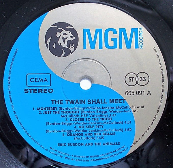 Eric Burdon & The Animals : The Twain Shall Meet (LP, Album)