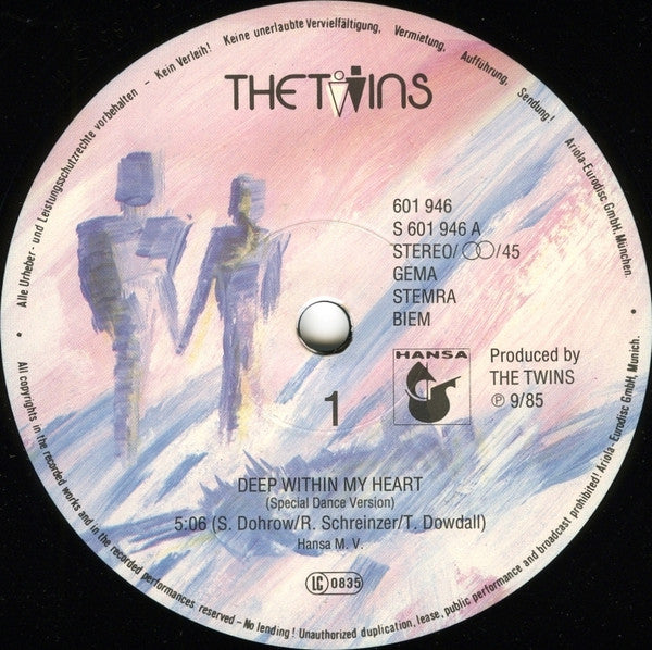 The Twins : Deep Within My Heart (Special-Dance-Version) (12", Maxi)