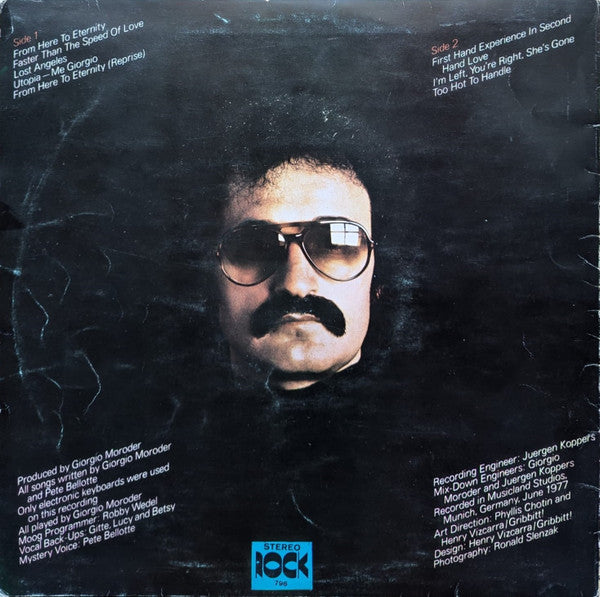Giorgio Moroder : From Here To Eternity (LP, Album, P/Mixed)