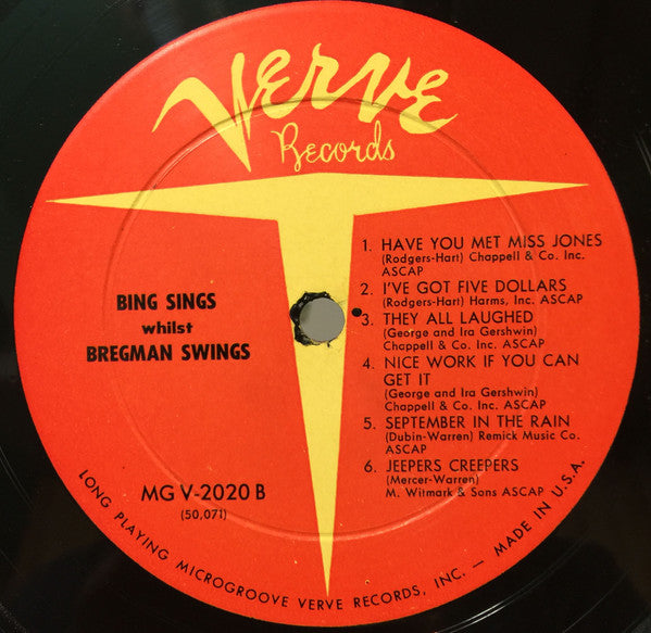 Bing Crosby With Buddy Bregman : Bing Sings Whilst Bregman Swings (LP, Album)