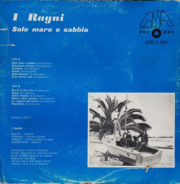 I Ragni : Sole Mare E Sabbia (LP, Album)