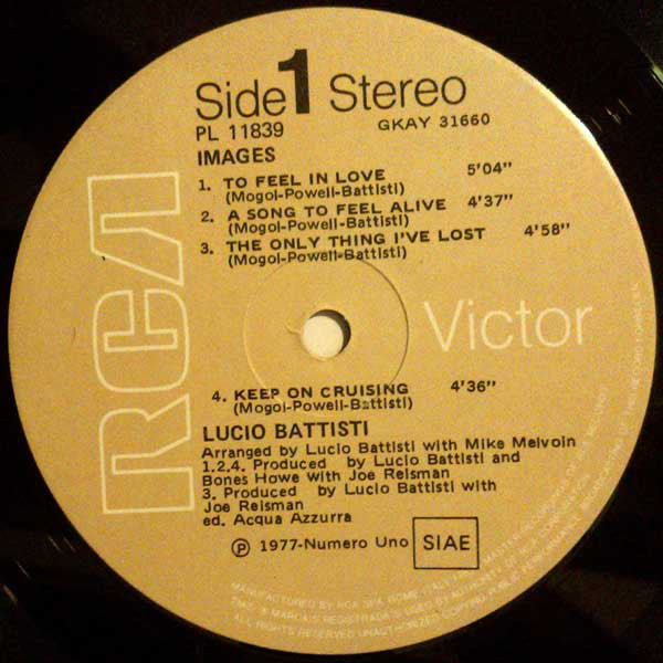 Lucio Battisti : Images (LP, Album)