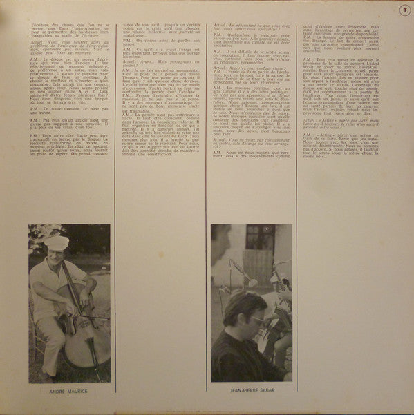 Acting Trio : Acting Trio (LP, Album)