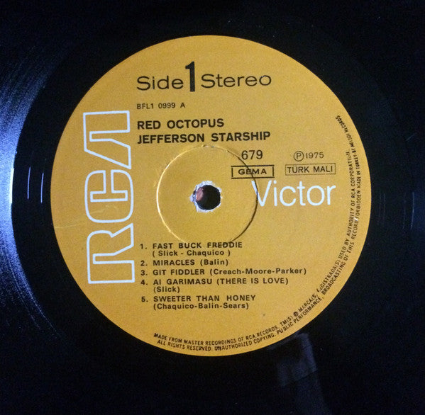 Jefferson Starship : Red Octopus (LP, Album)