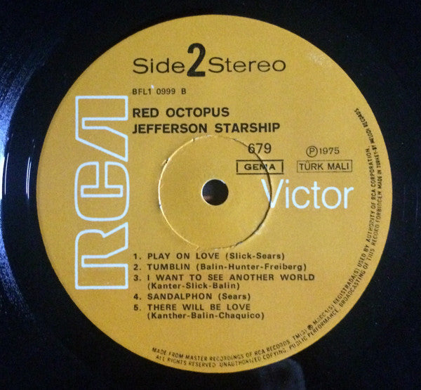 Jefferson Starship : Red Octopus (LP, Album)