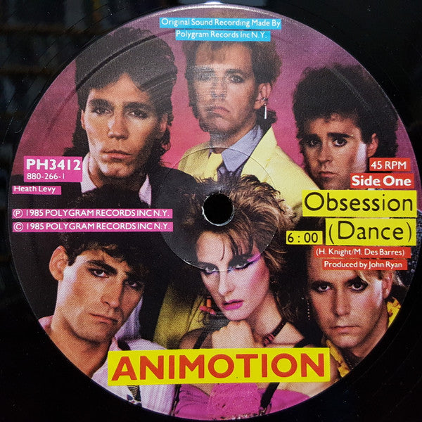 Animotion : Obsession (12", Single, Die)