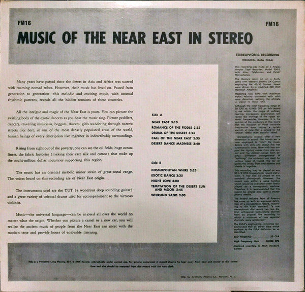 Ali Beirut's Orientales : Music Of The Near East (LP, Album)