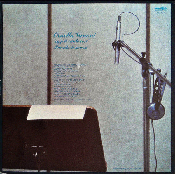 Ornella Vanoni : ”Oggi Le Canto Così” N.1 - Raccolta Di Successi (LP, Album)