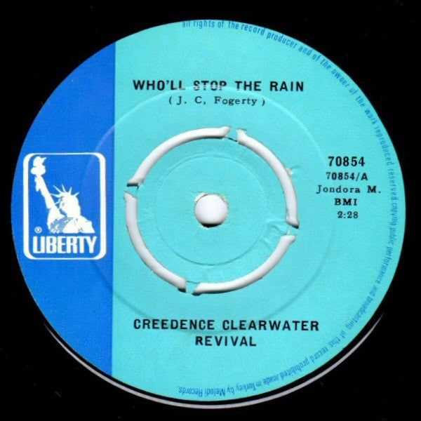 Creedence Clearwater Revival : Who'll Stop The Rain / Travelin' Band  (7", Single)