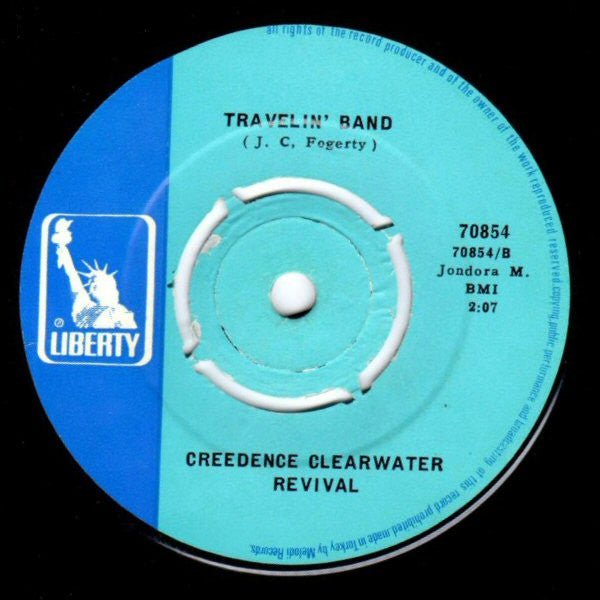 Creedence Clearwater Revival : Who'll Stop The Rain / Travelin' Band  (7", Single)
