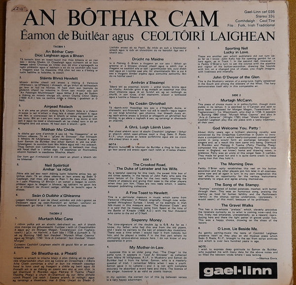 Éamon De Buitléar Agus Ceoltóirí Laighean : The Crooked Road (LP, Album)