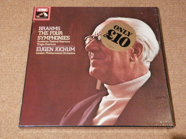 Johannes Brahms - Eugen Jochum, London Philharmonic Orchestra : Brahms The Four Symphonies / Academic Festival Overture / Tragic Overture (4xLP, Comp, Quad + Box)