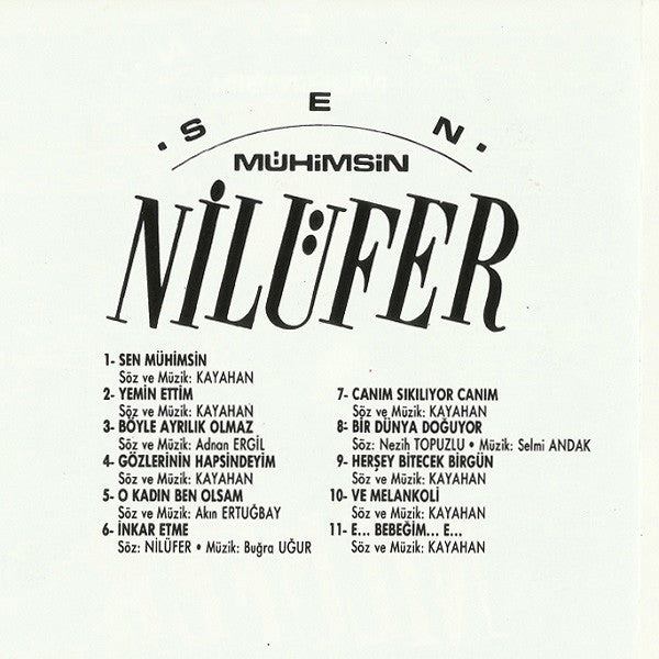 Nilüfer : Sen Mühimsin (CD, Album)