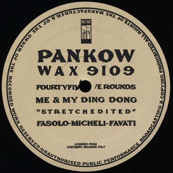 Pankow : Me & My Ding Dong (12")