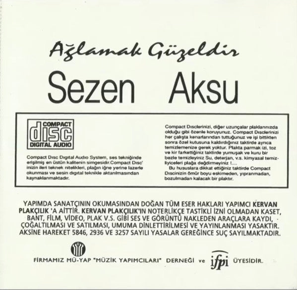 Sezen Aksu : Ağlamak Güzeldir (CD, Album, RE)