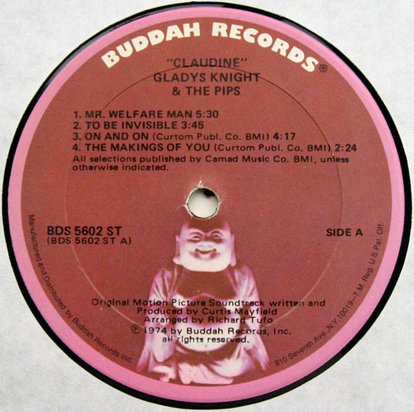 Gladys Knight And The Pips : Singing The Original Motion Picture Soundtrack / Claudine (LP, Album, Son)