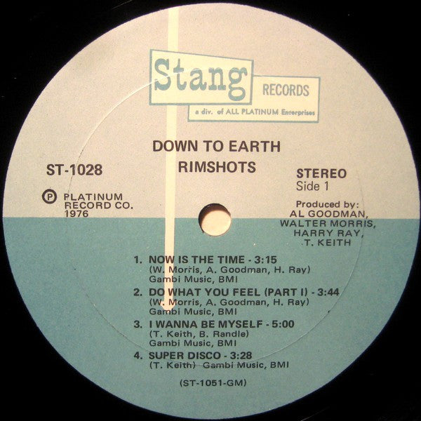 The Rimshots : Down To Earth (LP, Album, RE, She)