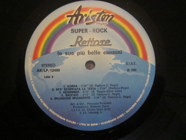 Rettore : Super-Rock (Le Sue Più Belle Canzoni) (LP, Comp)