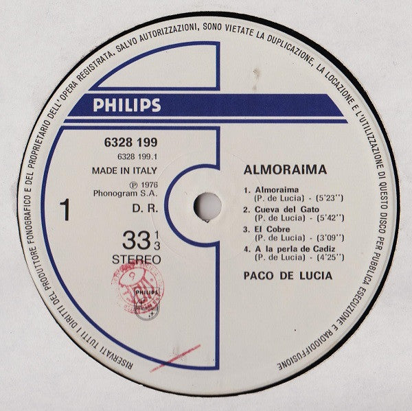 Paco De Lucía : Almoraima (LP, Album)