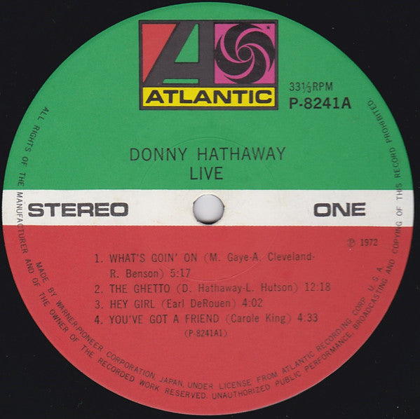 Donny Hathaway : Live (LP, Album, RP, Gat)