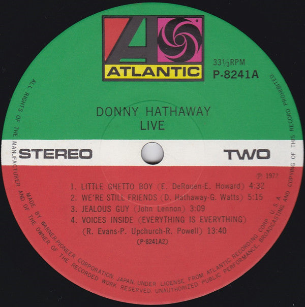 Donny Hathaway : Live (LP, Album, RP, Gat)