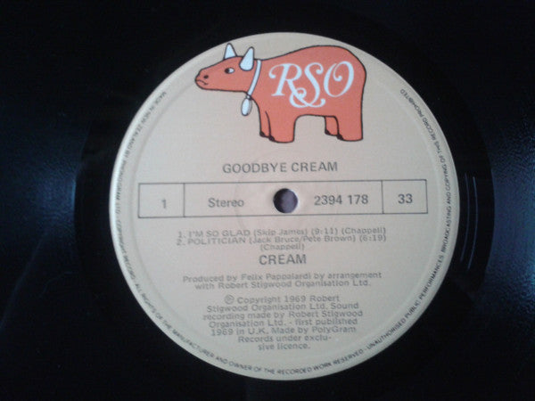 Cream (2) : Goodbye (LP, Album, RE)