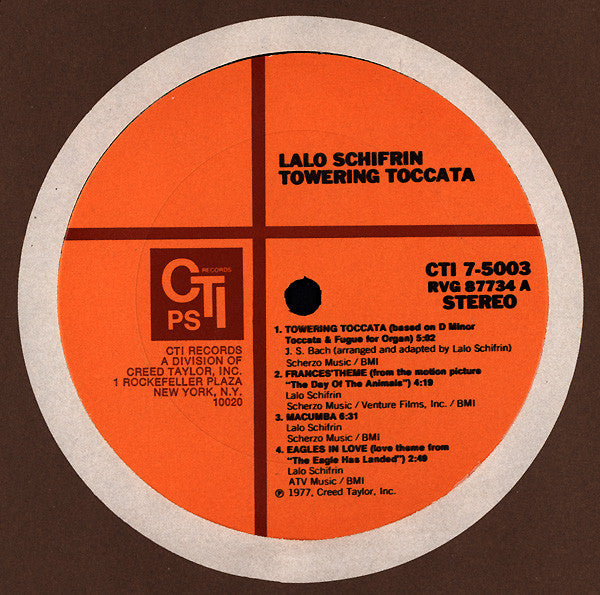 Lalo Schifrin : Towering Toccata (LP, Album)