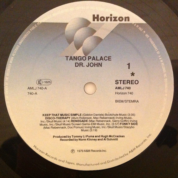 Dr. John : Tango Palace (LP, Album)