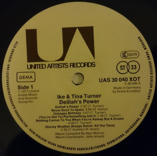 Ike & Tina Turner : Delilah's Power (LP, Comp)