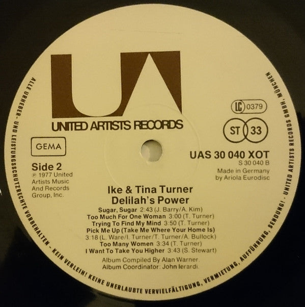 Ike & Tina Turner : Delilah's Power (LP, Comp)
