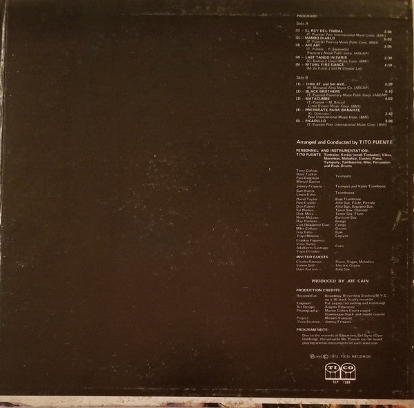 Tito Puente & His Concert Orchestra : Tito Puente And His Concert Orchestra (LP, Album, Ind)