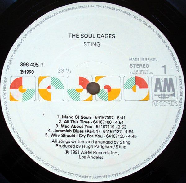 Sting : The Soul Cages (LP, Album)