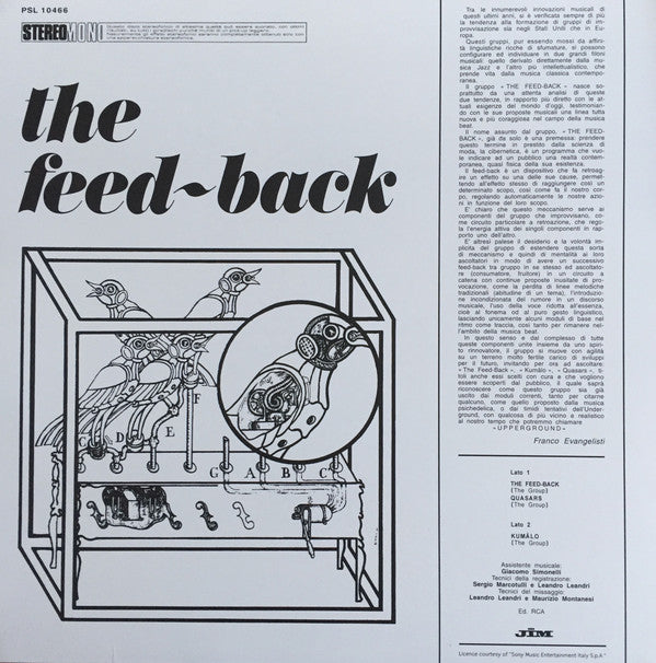 The Feed-Back : The Feed-back (LP, Album, RE, RM, S/Edition + CD, Album, RE)