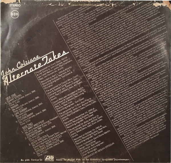 John Coltrane : Alternate Takes (LP, Album)