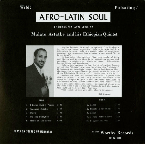 Mulatu Astatke & His Ethiopian Quintet : Afro-Latin Soul (LP, Album, RE, 180)