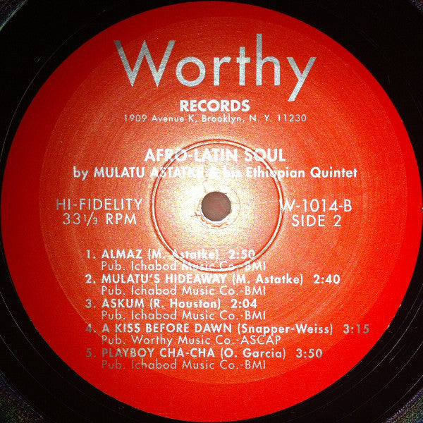 Mulatu Astatke & His Ethiopian Quintet : Afro-Latin Soul (LP, Album, RE, 180)
